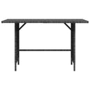 vidaXL szürke polyrattan kerti étkezőasztal 110 x 70 x 65 cm