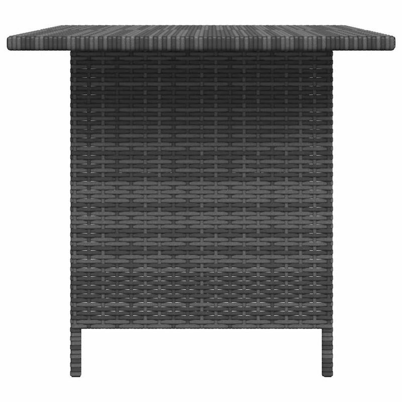 vidaXL szürke polyrattan kerti étkezőasztal 110 x 70 x 65 cm