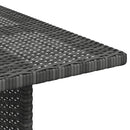vidaXL szürke polyrattan kerti étkezőasztal 110 x 70 x 65 cm