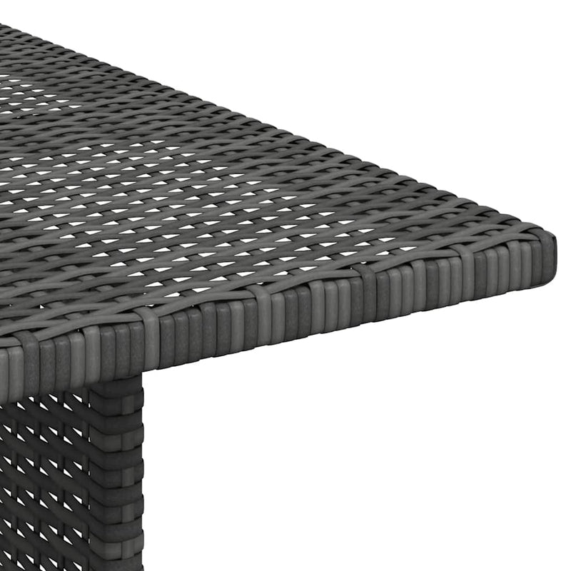 vidaXL szürke polyrattan kerti étkezőasztal 110 x 70 x 65 cm