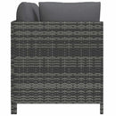 vidaXL 2 részes szürke polyrattan kerti kanapészett párnákkal