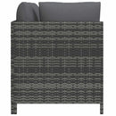 vidaXL 2 részes szürke polyrattan kerti kanapészett párnákkal