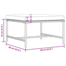 vidaXL fekete elemes polyrattan lábtartó párnával