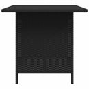 vidaXL fekete polyrattan kerti étkezőasztal 110 x 70 x 65 cm