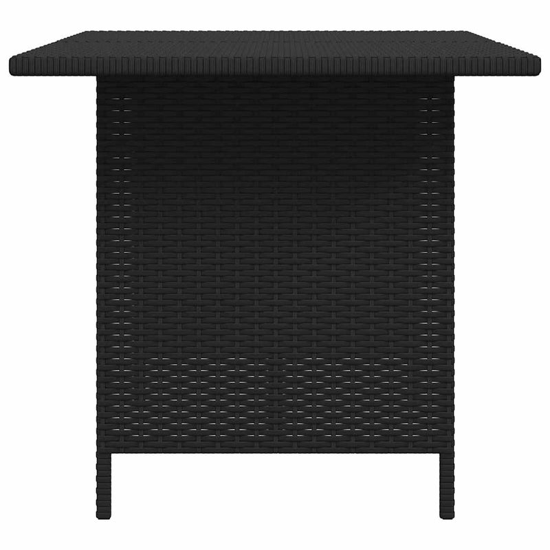 vidaXL fekete polyrattan kerti étkezőasztal 110 x 70 x 65 cm