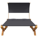 vidaXL kültéri antracit baldachinos hajlított fa nyugágy 165x203x126cm