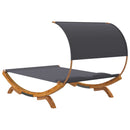vidaXL kültéri antracit baldachinos hajlított fa nyugágy 165x203x126cm