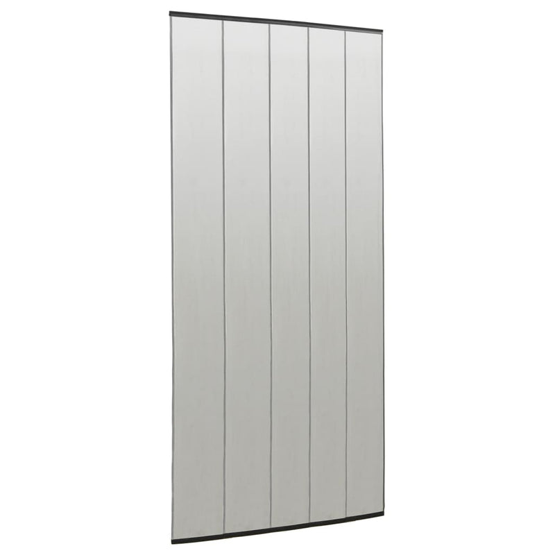 vidaXL fekete poliészter szúnyogháló ajtóra hálós függönnyel 100x220cm