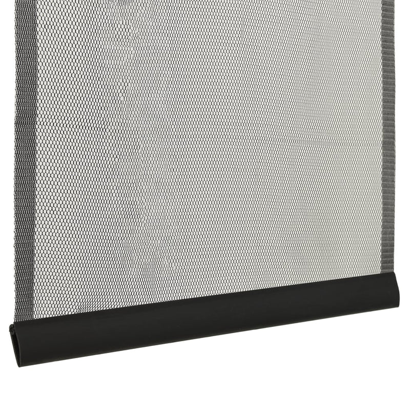 vidaXL fekete poliészter szúnyogháló ajtóra hálós függönnyel 100x220cm