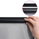 vidaXL fekete poliészter szúnyogháló ajtóra hálós függönnyel 100x220cm