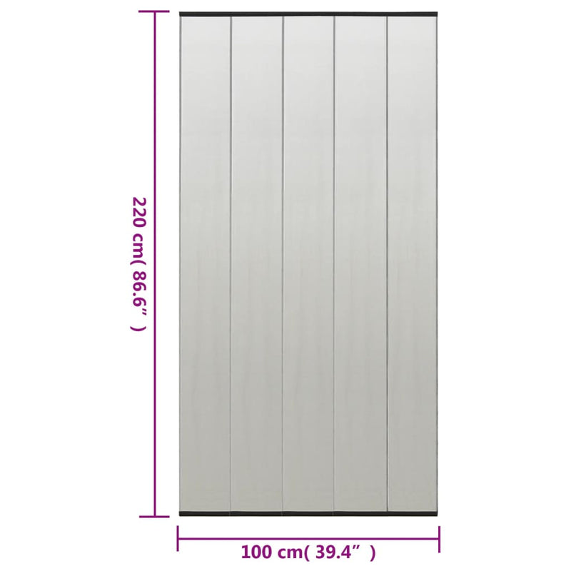 vidaXL fekete poliészter szúnyogháló ajtóra hálós függönnyel 100x220cm