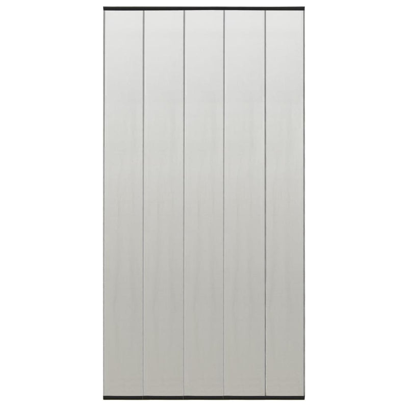 vidaXL fekete szúnyogháló ajtóra 5 részes hálós függönnyel 120x240 cm