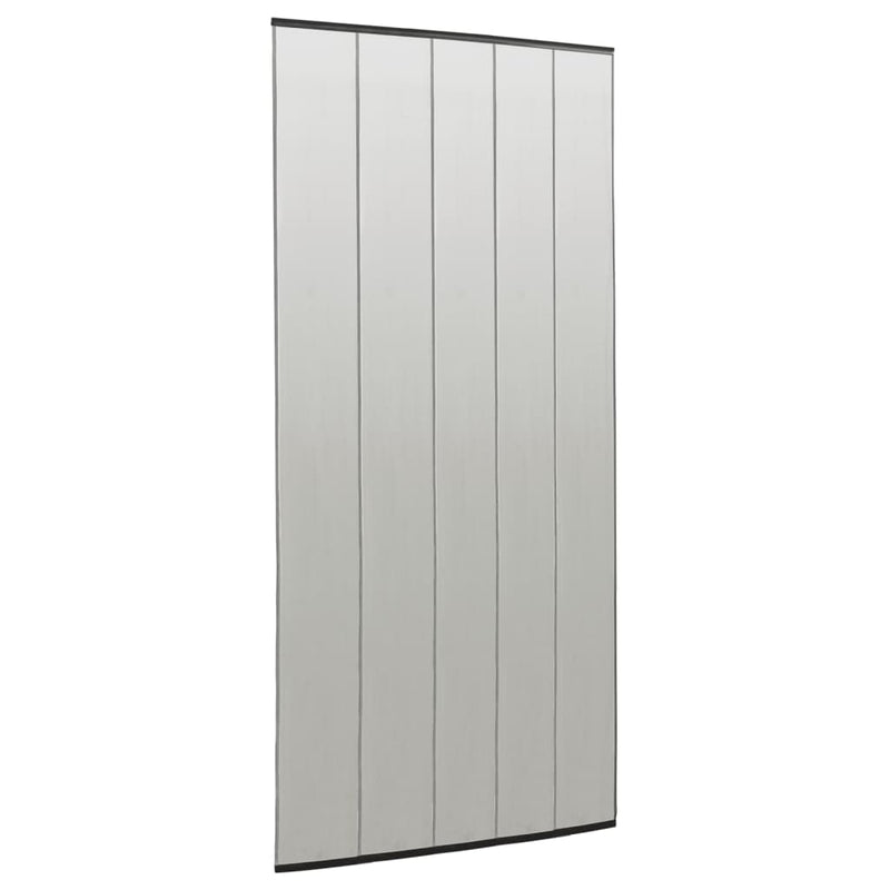 vidaXL fekete szúnyogháló ajtóra 5 részes hálós függönnyel 120x240 cm