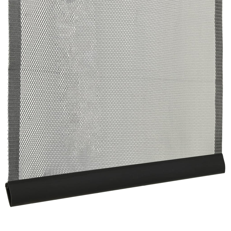 vidaXL fekete szúnyogháló ajtóra 5 részes hálós függönnyel 120x240 cm