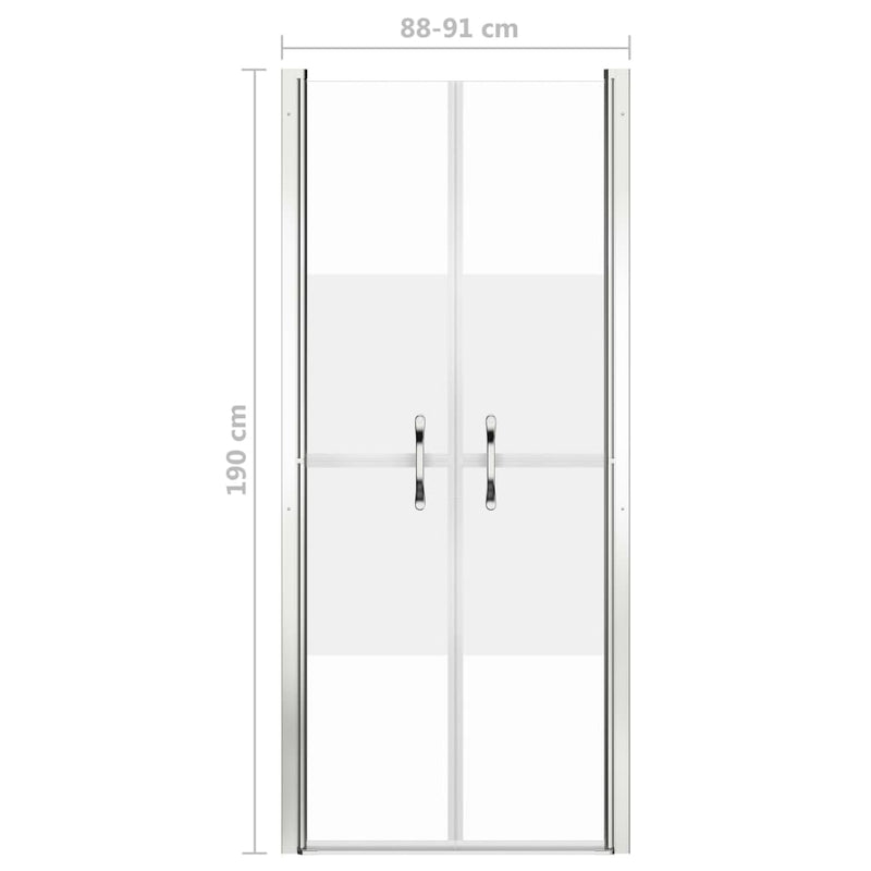 vidaXL félig matt ESG zuhanyajtó 91 x 190 cm