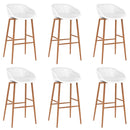 vidaXL 7 részes fekete és fehér bárszett