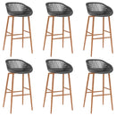 vidaXL 7 részes fekete és szürke bárszett