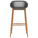 vidaXL 7 részes fekete és szürke bárszett