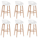 vidaXL 7 részes fehér bárszett