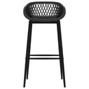 vidaXL 7 részes fekete bárszett