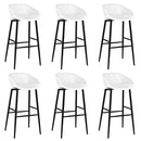 vidaXL 7 részes fekete és fehér bárszett