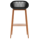 vidaXL 7 részes fekete bárszett