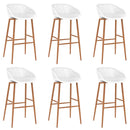 vidaXL 7 részes fekete és fehér bárszett