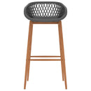 vidaXL 7 részes fekete és szürke bárszett