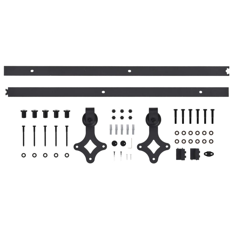 vidaXL tömör fenyőfa tolóajtó fémszerelék szettel 80 x 210 cm