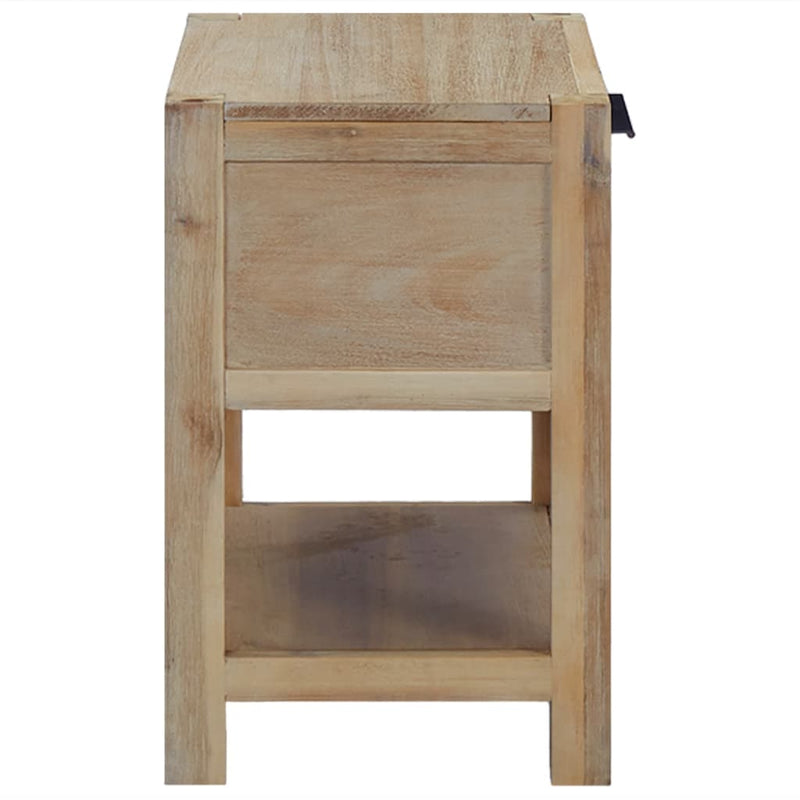 vidaXL 2 db tömör akácfa fiókos éjjeliszekrény 40 x 30 x 48 cm