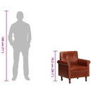 vidaXL barna valódi bőr kagylófotel