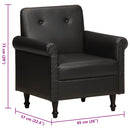 vidaXL fekete valódi bőr kagylófotel