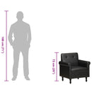 vidaXL fekete valódi bőr kagylófotel