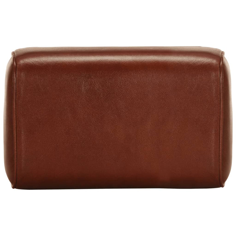 vidaXL barna valódi bőr és tömör mangófa tornapad 38 cm