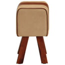 vidaXL barna valódi bőr és tömör mangófa tornapad 38 cm