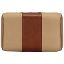 vidaXL barna valódi bőr és tömör mangófa tornapad 38 cm