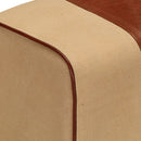 vidaXL barna valódi bőr és tömör mangófa tornapad 38 cm