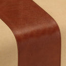 vidaXL barna valódi bőr és tömör mangófa tornapad 38 cm