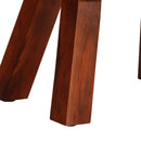 vidaXL barna valódi bőr és tömör mangófa tornapad 38 cm