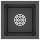 vidaXL fekete kézzel készült rozsdamentes acél mosogató