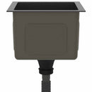 vidaXL fekete kézzel készült rozsdamentes acél mosogató