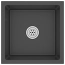 vidaXL fekete kézzel készült rozsdamentes acél mosogató