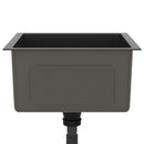 vidaXL fekete kézzel készült rozsdamentes acél mosogató