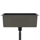 vidaXL fekete kézzel készült rozsdamentes acél mosogató