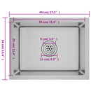 vidaXL kézzel készült rozsdamentes acél mosogató