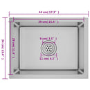 vidaXL kézzel készült rozsdamentes acél mosogató