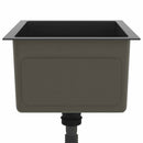 vidaXL fekete kézzel készült rozsdamentes acél mosogató