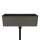 vidaXL fekete kézzel készült rozsdamentes acél mosogató