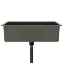 vidaXL fekete kézzel készült rozsdamentes acél mosogató