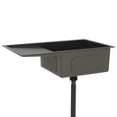 vidaXL fekete kézzel készült rozsdamentes acél mosogató